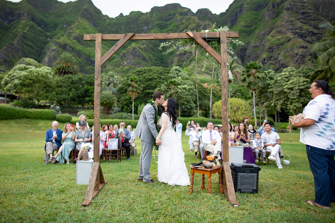 Ceremony at Kualoa Ranch Wedding Oahu 